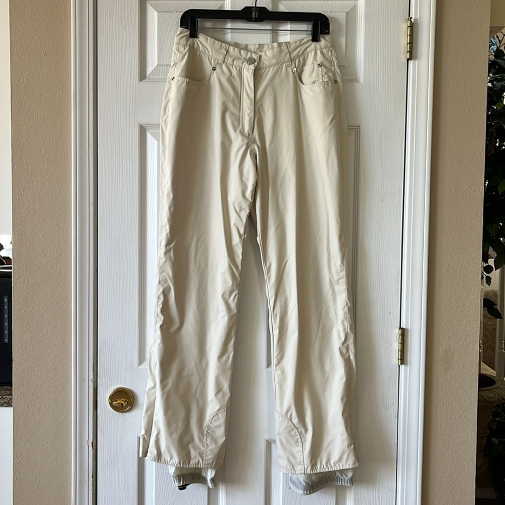 Like new Obermeyer snow ski pants sz 8 off white - Picture 1 of 4